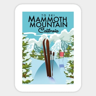 Mammoth Mountain California to ski Sticker